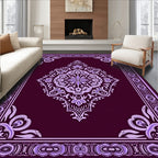 Royal Purple Medallion Border Rug