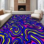 Vivid Electric Swirl Abstract Rug