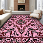 Crimson Vine Garden Blooms Rug