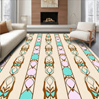 Retro Pastel Abstract Vertical Stripe Rug