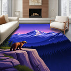 Majestic Bear Mountain Twilight Vista Rug