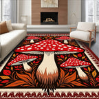 Crimson Fly Agaric Forest Companions Rug