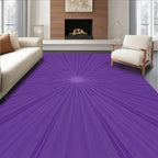 Radiating Purple Sunburst Rug