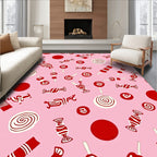 Red and White Candy Sweet Collection Rug