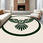 Dark Green Winged Star Emblem Rug