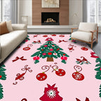 Holiday Evergreen Ornament Garland Rug