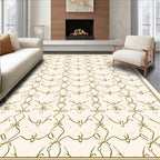 Cream Gold Filigree Net Rug