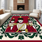 Red White Green Soldier Garland Rug