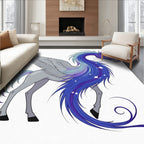 Magical Gray Pegasus Galaxy Mane Rug