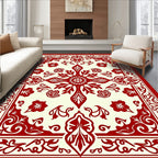Cardinal Orchid Garden Border Rug