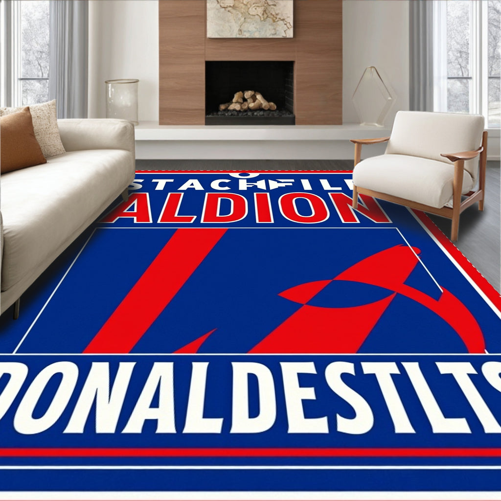 Bold Red Abstract Lines Rug