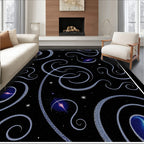 Cosmic Swirl Galaxy Starfield Rug