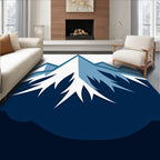 Deep Blue Mountain Peaks Rug
