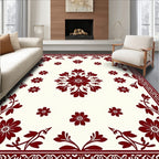 Crimson Botanical Garden Arrangement Rug
