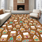 Gingerbread Village Candy Cane Sprinkle Rug