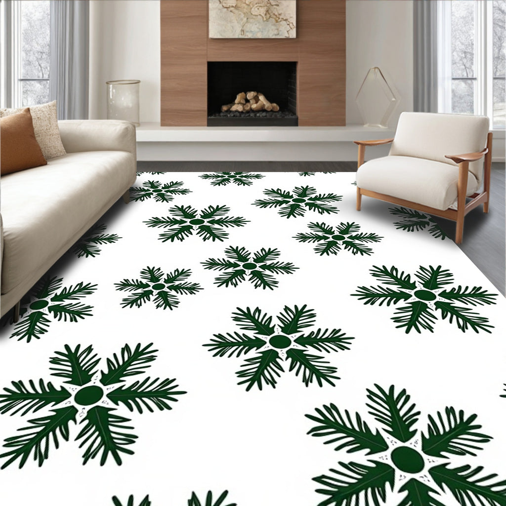 Emerald Green Pinecone Scatter Rug