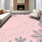 Pink Snowflake Constellation Medley Rug