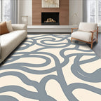 Soft Blue Wavy Intertwined Ribbons Rug