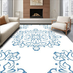 Blue Vintage Floral Medallion Rug
