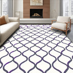 Deep Purple Lattice Waves Rug
