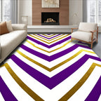 Amethyst Gold Chevron Stripe Rug