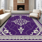 Regal Lavender Ornate Medallion Rug