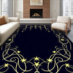 Art Nouveau inspired Golden Vine Stars Rug