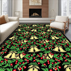 Golden Bells Festive Holly Berry Rug