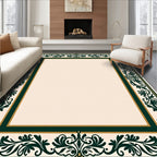 Ornate Scroll Border Cream Rug