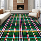 Emerald Green Plaid Multi-Color Check Rug