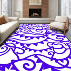 Vibrant Purple Bunting Swirl Rug