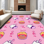 Pink Cartoon Character Repeat Rug
