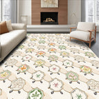 Pale Palette Floral Keystone Arrangement Rug