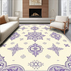 Lavendar Ornate Symmetry Medallion Rug