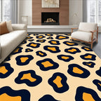 Bold Amber Leopard Spots Rug