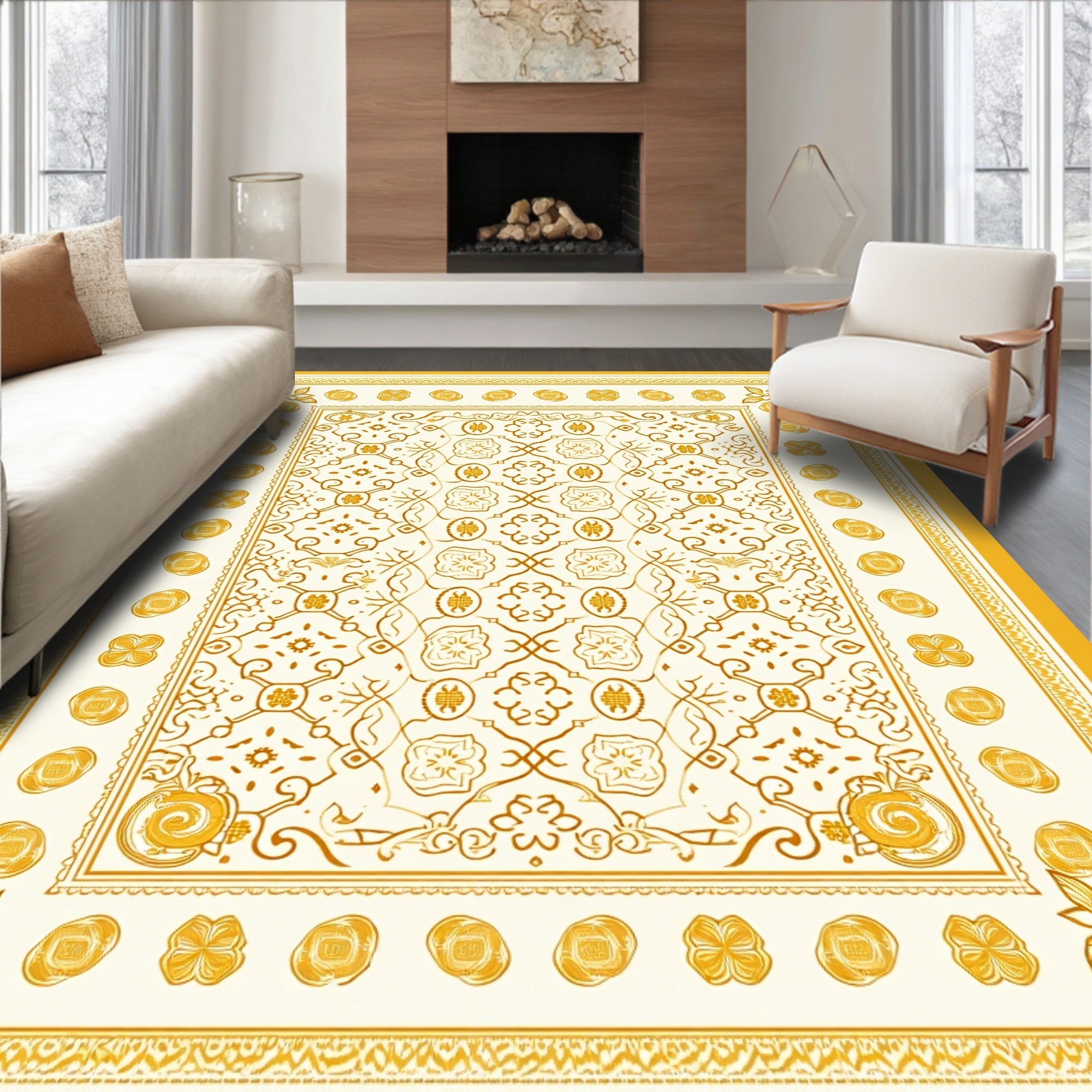 Golden Medallion Jubilee Garden Rug