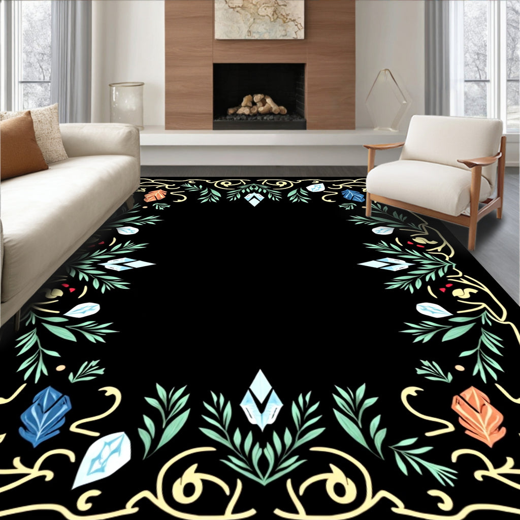 Enchanted Crystal Branch Border Rug