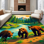 Woodland Bears by Mountain River Rug