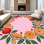 Vibrant Citrus Pomegranate Ginger Garland Rug