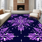 Violet Snowflake Starburst Medallion Rug
