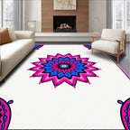 Vibrant Geometric Mandala Medallion Rug