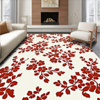 Crimson Branches and Blossoms Rug