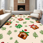 Gingerbread House Holiday Forest Whimsy Rug