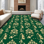 Golden Evergreen Folk Chiming Spirits Rug