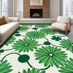 Lush Green Daisy Vine Rug