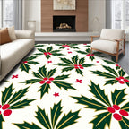 Green Holly Berry Holiday Radiance Rug