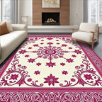 Berry Bloom Radial Frame Rug