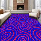 Bold Blue Pink Swirls Vortex Rug