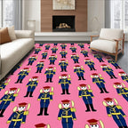 Cute Scarlet Soldier Repeat Rug