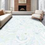 Ethereal Ice Blue Swirls Rug